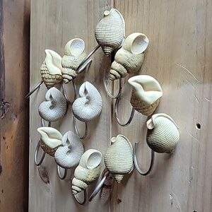 Seashell Shower Curtain Holders